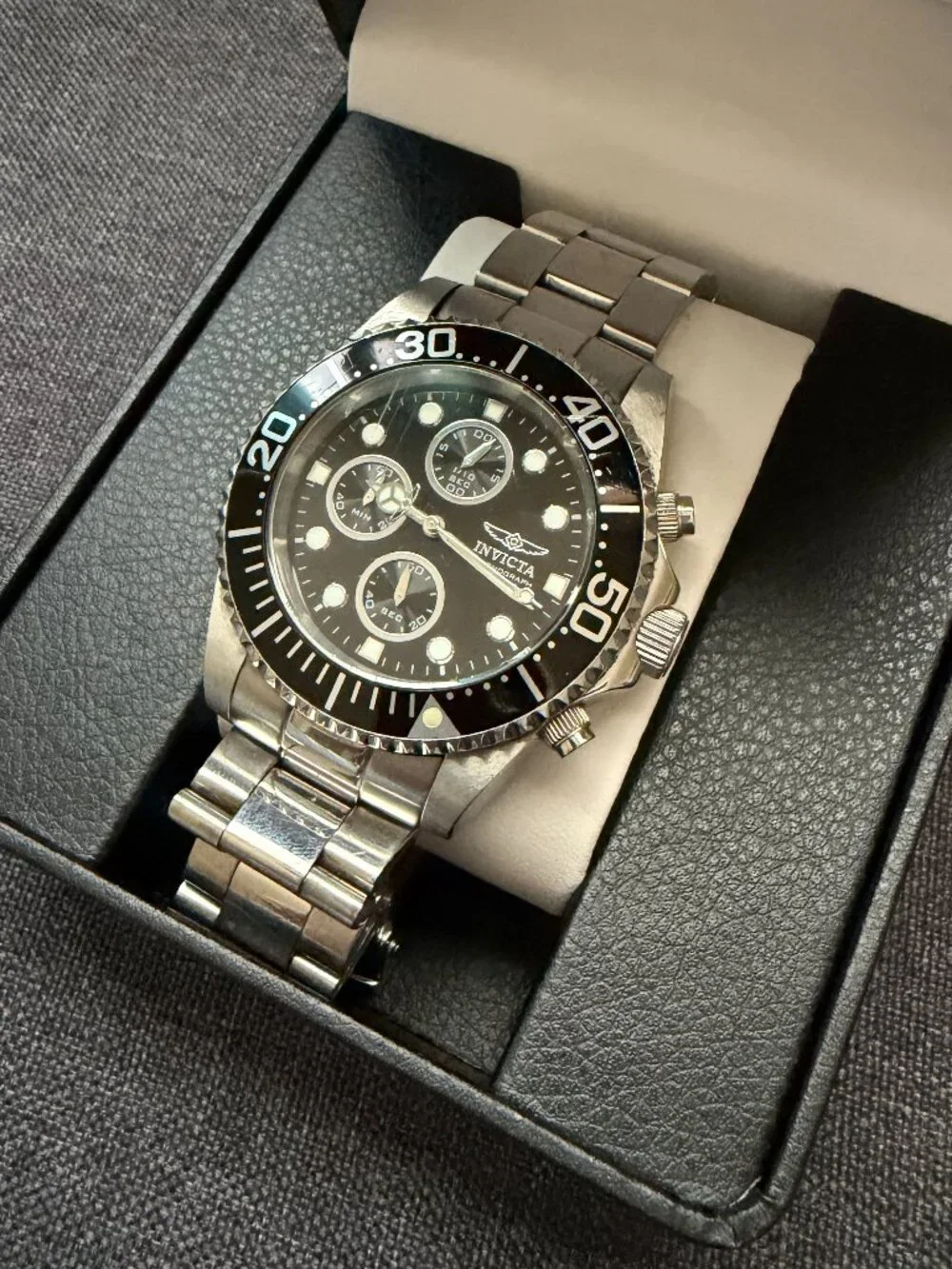 Invicta 1768 Black Pro Diver Chronograph Quartz Watch